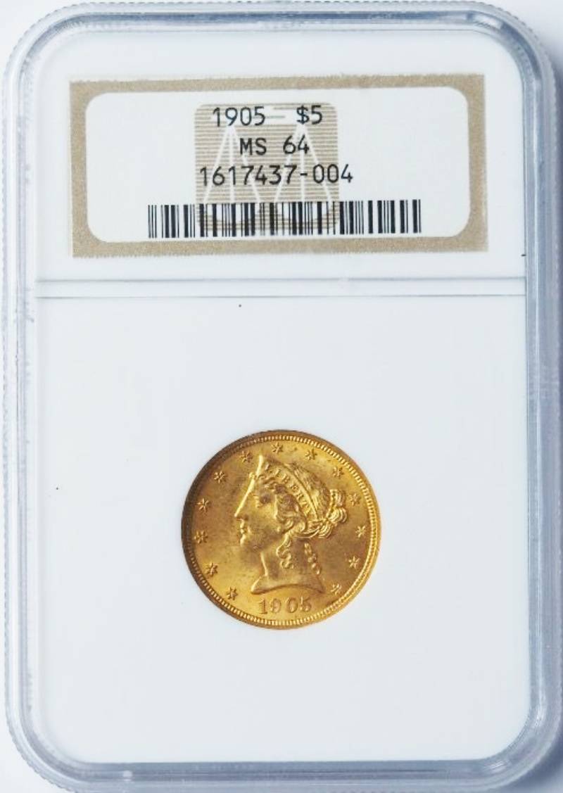 1905 NGC MS64 $5 Liberty
